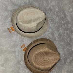 West Loop Cream and Tan Fedora Hats